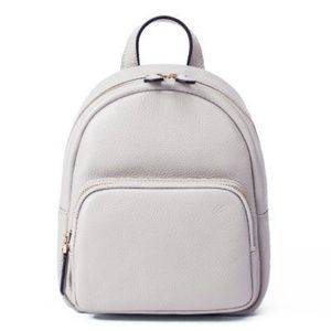Light grey mini leather backpack